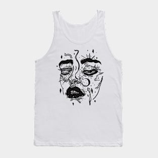 Abstract art of a girl's face Tank Top